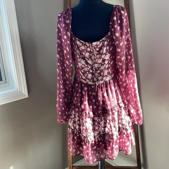 Altar'd State Teresa Floral Long Sleeve Mini Dress - Picture 9 of 11